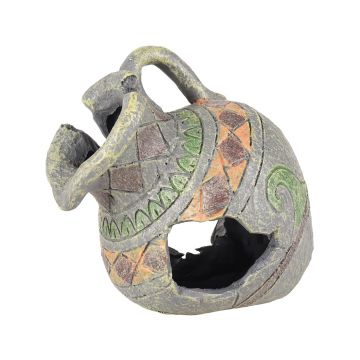 DECOR PENTRU ACVARIU EPAVA ULCIOR GRI FLAMINGO 13x12x13CM DECOR PENTRU ACVARIU EPAVA ULCIOR GRI FLAMINGO 13x12x13CM