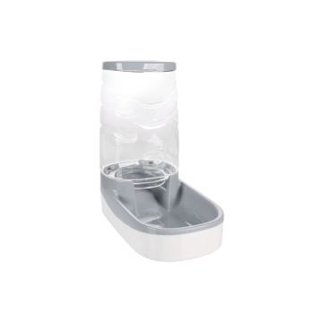 DISPENSER AUTOMAT HRANA PENTRU CAINI SI PISICI FRED GRI/ALB FLAMINGO 30.5x17x31/3.5L