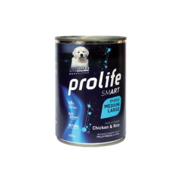 HRANA UMEDA PENTRU CAINI PREMIUM PROLIFE DOG PUPPY MEDIUM/LARGE SMART PUI&OREZ CV 400GR