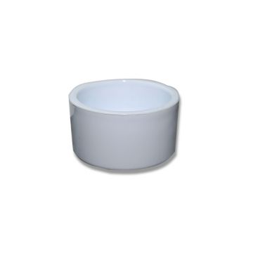 HRANITOARE ROTUNDA 7X3CM ALB