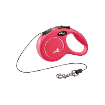 LESA PENTRU CAINI KERBL FLEXI CLASSIC CU FIR XS 3M/8KG RED