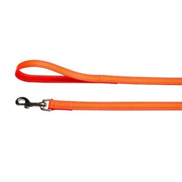 LESA PENTRU CAINI NYLON ORANGE REFLECTORIZANT 15MM*130CM