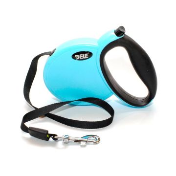 LESA RETRACTABILA PREMIUM PENTRU CAINI  BLUE 3M BANDA