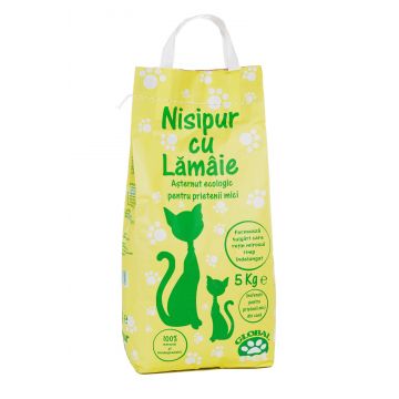 Asternut igienic natural pentru pisici, Nisipur Lamaie, bentonita, 5 kg