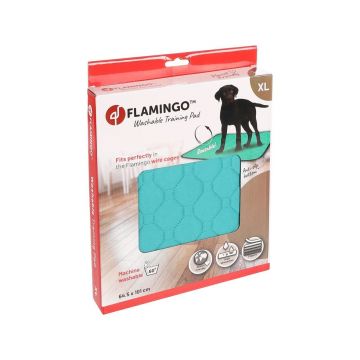 Covor Absorbant Caini, Lavabil, Antiderapant, Flamingo Patsy, XL/ 101x64.5 cm