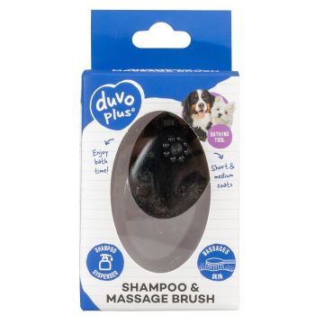 DuvoPlus Perie pentru Samponare si Masaj, din Silicon, 11.5x7.5x6 cm