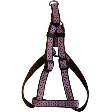 HAM PENTRU CAINI NYLON BULINE PINK CLICK 20MM*40-70CM