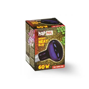 Happet, Bec Albastru pentru Terariu, Caldura Nocturna, 60W Happet, Bec Albastru pentru Terariu, Caldura Nocturna, 60W
