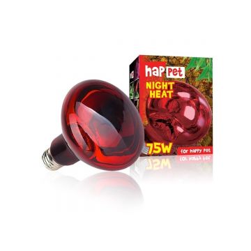 Happet, Bec Rosu pentru Terariu, Caldura Nocturna, 75W