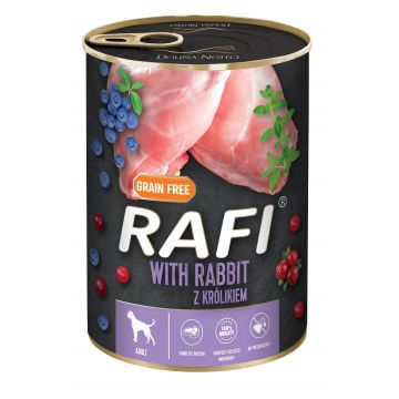 Hrana Umeda Caini, Rafi Dog, Iepure si Afine, 400 g