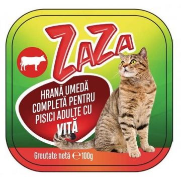Hrana Umeda Completa pentru Pisici, Zaza, Vita, 100 g