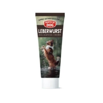 Hrana umeda pentru caini Perfecto Dog, Crema Delicatess cu ficat, 75g