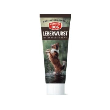 Hrana umeda pentru caini Perfecto Dog, Crema Delicatess cu ficat, 75g