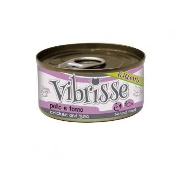 Hrana umeda pentru pisici Croci Vibrisse Kitten, pui si ton, 70g