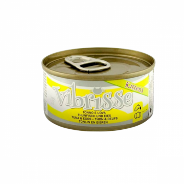 Hrana umeda pentru pisici Croci Vibrisse Kittens, ton si oua, 70g
