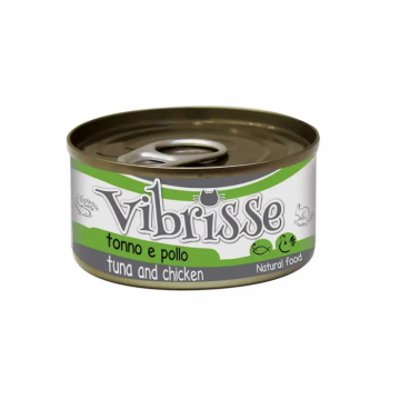 Hrana umeda pentru pisici Croci Vibrisse Natural, Ton si pui, 6 x 70g