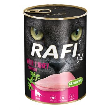 Hrana Umeda Pisici, Rafi Cat, Curcan, 400 g