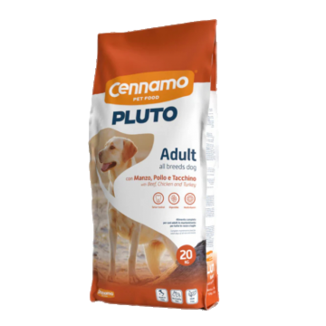 Hrana uscata pentru caini Cennamo Pluto Adult, Vita, pui si curcan, 20kg