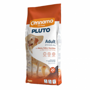 Hrana uscata pentru caini Cennamo Pluto Adult, Vita, pui si curcan, 20kg