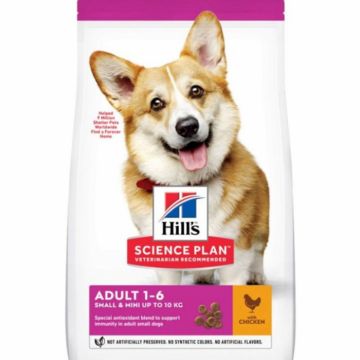 Hrana uscata pentru caini Hill s SP Adult Small  Mini cu pui 6 kg