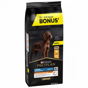 Hrana Uscata Pentru Caini Pro Plan Large Athletic Adult, Pui, 14kg + 2.5kg Gratis