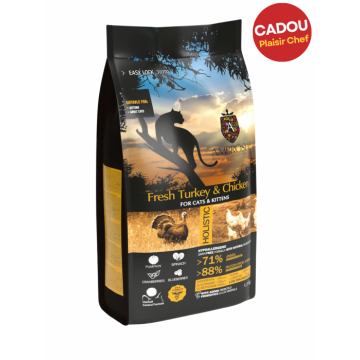 Hrana uscata pentru pisici Ambrosia Kitten, Curcan si pui, hipoalergenic, fara cereale, 1.5kg