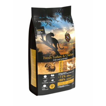 Hrana uscata pentru pisici Ambrosia Kitten, Curcan si pui, hipoalergenic, fara cereale, 1.5kg