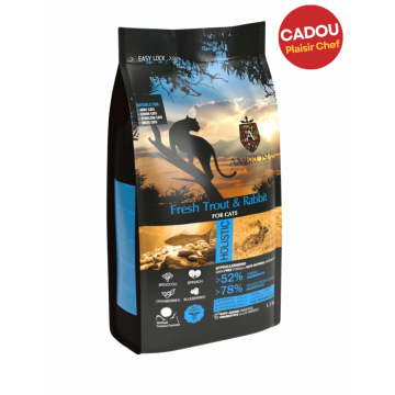 Hrana uscata pentru pisici Ambrosia Steril, Pastrav si iepure, hipoalergenic, fara cereale, 1.5kg