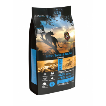 Hrana uscata pentru pisici Ambrosia Steril, Pastrav si iepure, hipoalergenic, fara cereale, 1.5kg