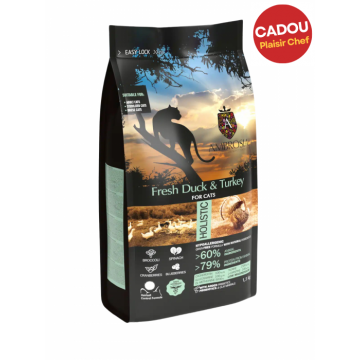 Hrana uscata pentru pisici Ambrosia Steril, Rata si curcan, hipoalergenic, fara cereale, 5kg