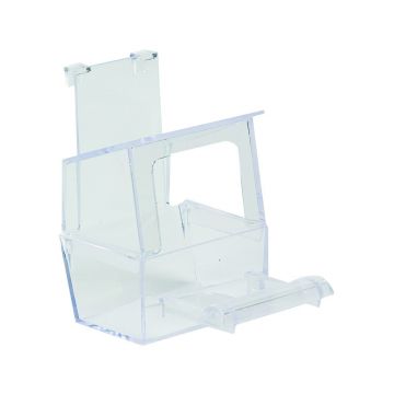 Hranitoare/ Adapatoare cu Treapta pentru Pasari Exotice, Transparenta, Flamingo, 6x7x9 cm