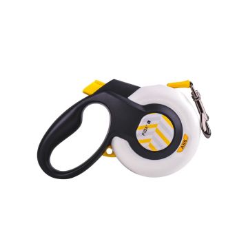 LESA PENTRU CAINI FIDA AUTOBRAKE BANDA L WHITE 5 M/25-30 KG