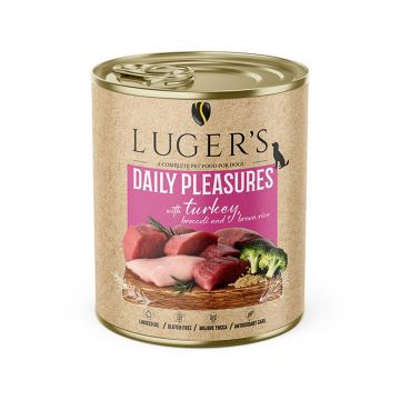 LUGER'S HRANA UMEDA CONSERVA CAINI CU CURCAN & BROCCOLI 800G