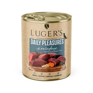 LUGER'S HRANA UMEDA CONSERVA CAINI CU REN & MORCOV 800G