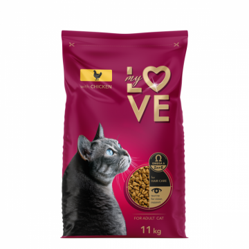 My Love, Hrana uscata pisici adulte, cu pui, 11kg