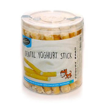 RECOMPENSE PENTRU CAINI DENTAL STICK 12CM YOGURT HOBBIT H121 SET (40 BUC/CUT)