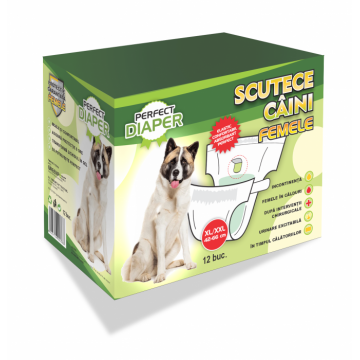 Scutece PERFECT - scutec femele XL XXL ,   42-66 cm - circumferinta taliei 12 buc