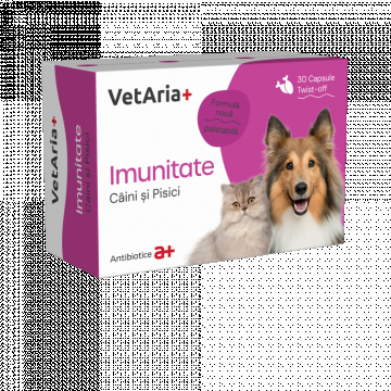 Supliment VetAria+ Imunitate, 30 capsule Twist-Off