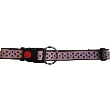 ZGARDA NYLON PENTRU CAINI  BULINE PINK CLICK 25MM*45-75