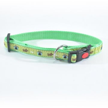 ZGARDA NYLON PENTRU CAINI  MOL CU MODEL LIME GREEN CLICK 25MM*45-70CM/L0902.250704
