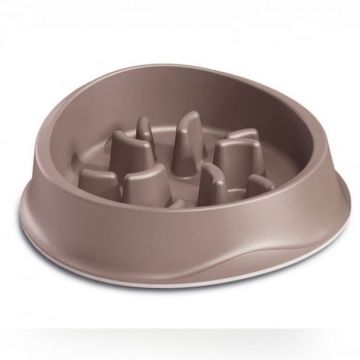 Castron hranire lenta pentru prevenirea indigestiei la caini maro, 0,5L