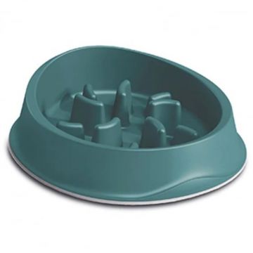 Castron hranire lenta pentru prevenirea indigestiei la caini verde, 0,5L