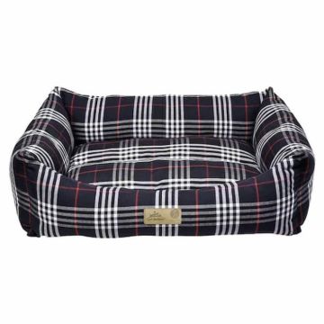 Culcus pentru caini si pisici 4Dog Deluxe Danish S negru 50x38x19 cm