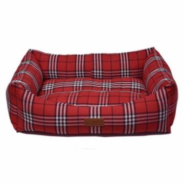 Culcus pentru caini si pisici 4Dog Deluxe Danish S rosu 50x38x19 cm