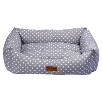 Culcus pentru caini si pisici 4Dog Deluxe Makaron L gri 78x60x22 cm