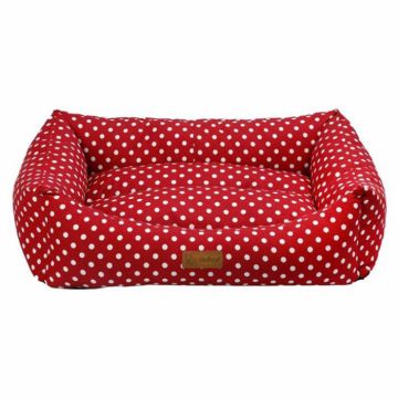 Culcus pentru caini si pisici 4Dog Deluxe Makaron XL rosu 95x70x22 cm