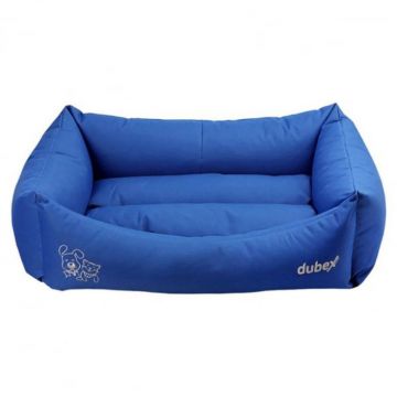 Culcus pentru caini si pisici 4Dog Deluxe Oxford M albastru 62x44x22 cm