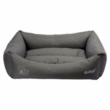 Culcus pentru caini si pisici 4Dog Deluxe Oxford M gri 62x44x22 cm