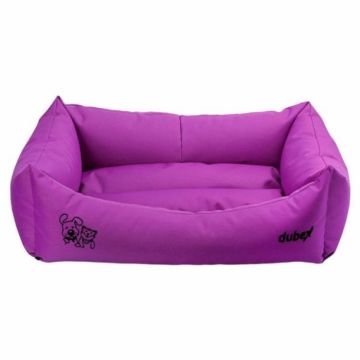 Culcus pentru caini si pisici 4Dog Deluxe Oxford M lila 62x44x22 cm