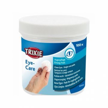 Dischete pentru curatarea ochilor Trixie cu Aloe Vera 100 buc